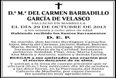 M.ª del Carmen Barbadillo